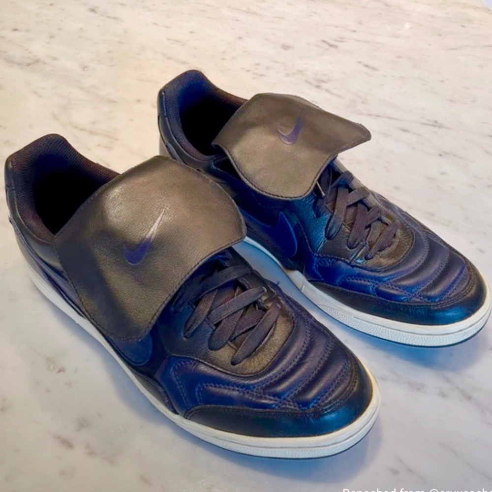 Nike NSW Tiempo 94 Soccer Sneaker Navy and Black Size 11 - Picture 3 of 12